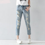 ripped jeans women harem pants