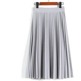 Solid Color Length Elastic Skirt