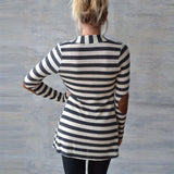 Long Sleeve Striped Printed Casual cardigan