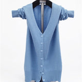 V-Neck  Knitted Cardigan Spring Wool Clothing