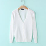 Long Sleeve Casual V-Neck  Sweaters Red Black