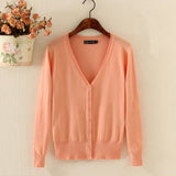 female Long Sleeve Cardigan Short Sweaters sueter mujer