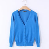 female Long Sleeve Cardigan Short Sweaters sueter mujer