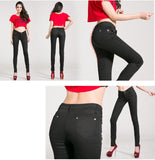 each color slim waist elastic pants