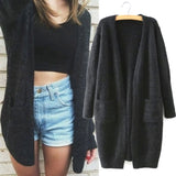 Black Sleeved Loose Casual Sweater