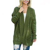 Knitted Long Cardigan Sweater Women