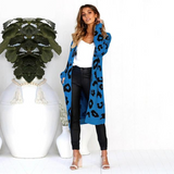 leopard print long cardigans