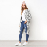 leopard print long cardigans