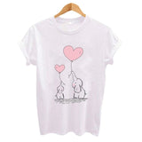 Elephant balloon Print Women t shirt