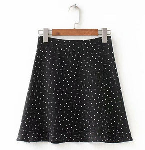 High Waist A Line Mini Skirt