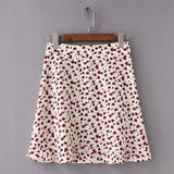 High Waist A Line Mini Skirt