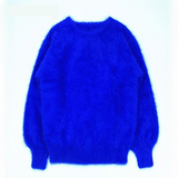 rabbit knitted pullovers sweater O-NECK