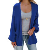 cardigans batwing sleeve solid thin  cardigan