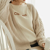Long Sleeve Loose Knitting Cardigan Fashion Solid Outwear
