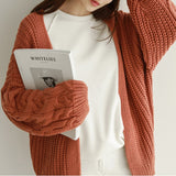 Long Sleeve Loose Knitting Cardigan