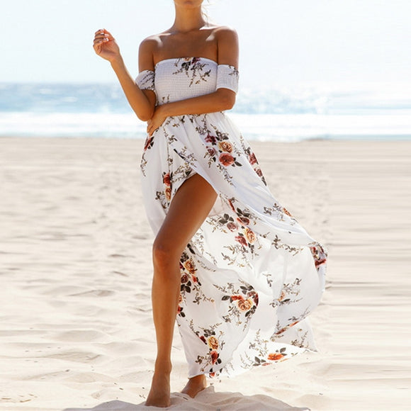 Off shoulder summer beach dresses