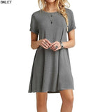 Short Sleeve Knee-length Casual Women's Dress