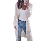 Split Slim  Long Sleeve Loose  cardigan