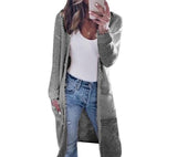 Split Slim  Long Sleeve Loose  cardigan