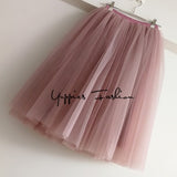 High Waist Tulle Skater Skirt r