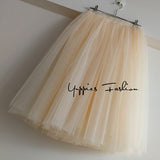 High Waist Tulle Skater Skirt r