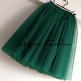 High Waist Tulle Skater Skirt r