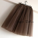 High Waist Tulle Skater Skirt r