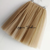 High Waist Tulle Skater Skirt r