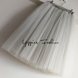 High Waist Tulle Skater Skirt r