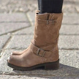 Low Heeled Women Boots