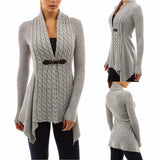 Long Irregular Cardigans Sweater  Knitted