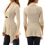 Long Irregular Cardigans Sweater  Knitted