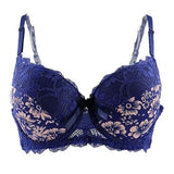 Lace Print Push Up Lingerie  Black White bras